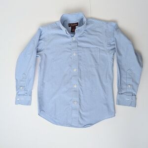 Brooks Brothers Boys Blue Checkered Button-Up Shirt S